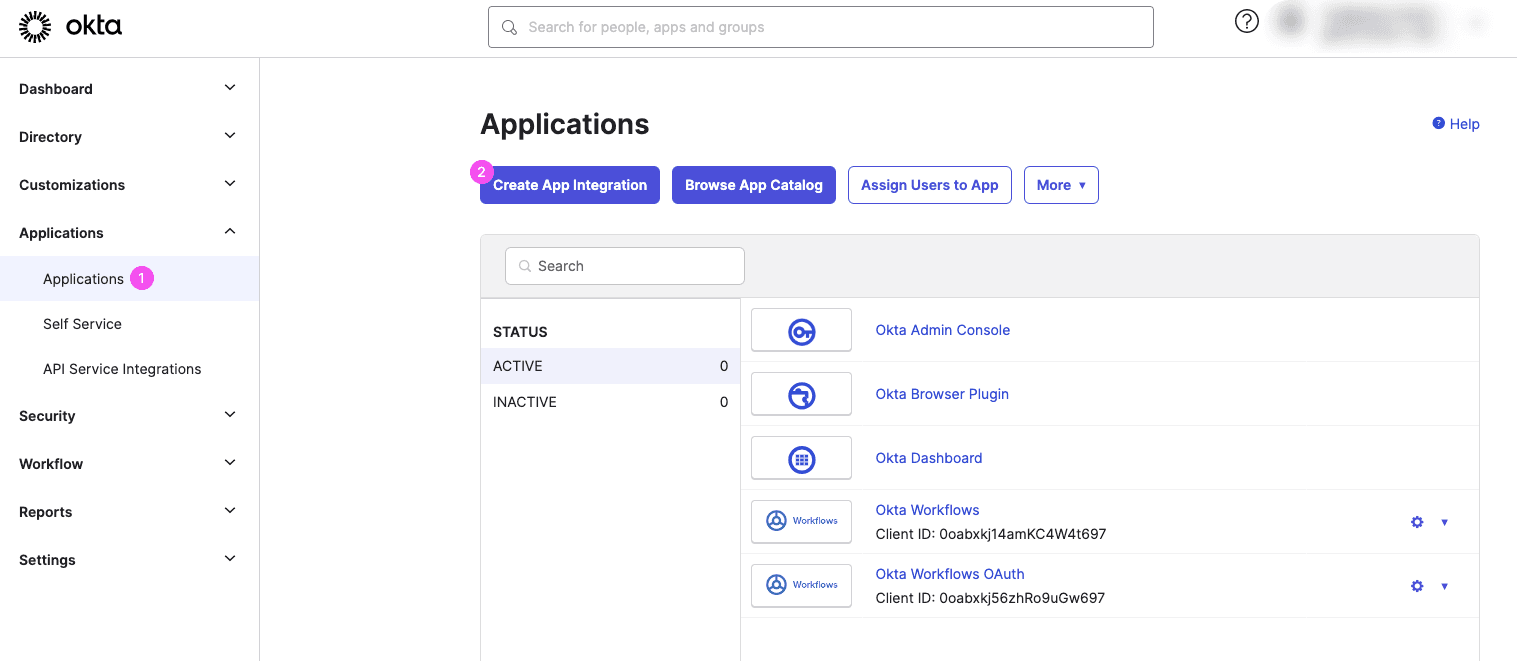 SSO tutorial create Okta app integration