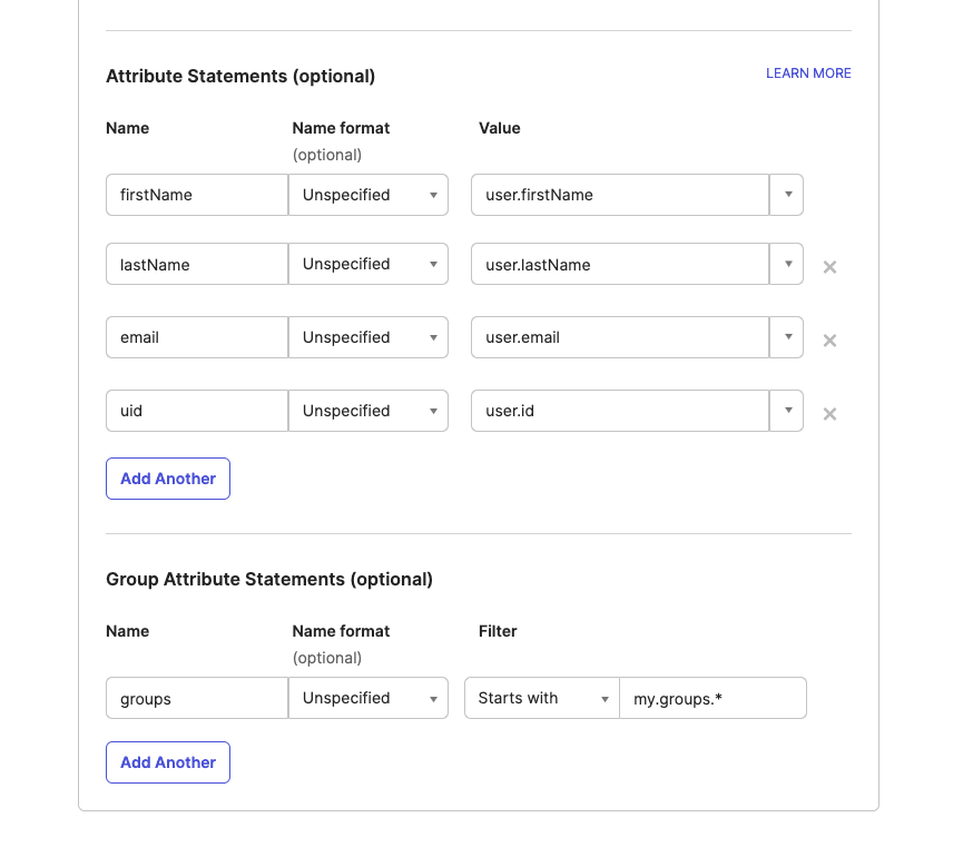 SSO tutorial Okta attribute statment update