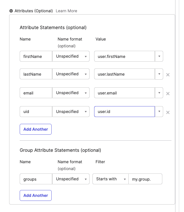 SSO tutorial Okta attribute mapping