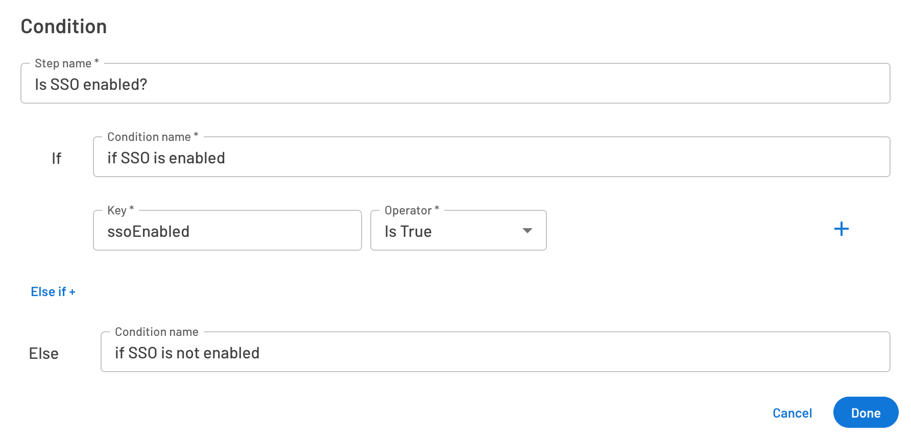 SSO Enabled Conditional Block