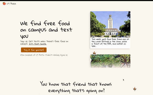 UT Peach account creation video