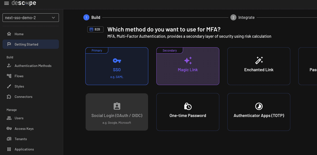 SSO tutorial onboarding wizard 3