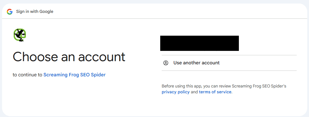 Fig: Example of the user authenticating themselves on the SP's page