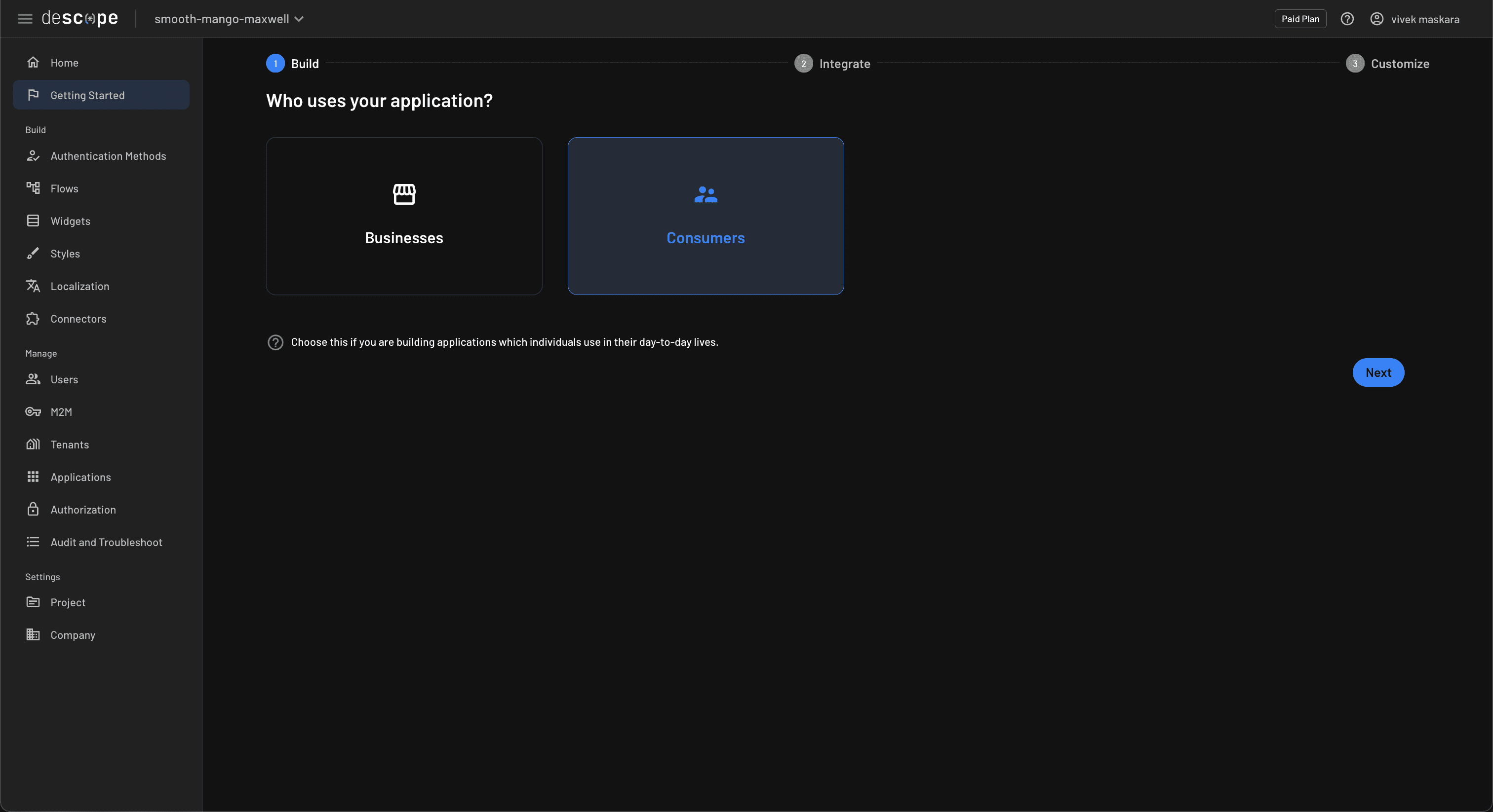 Fig: Choose target users