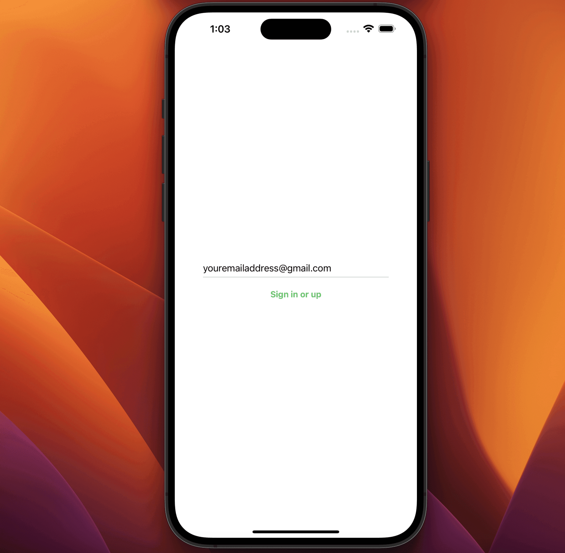 Swift tutorial Descope UI result