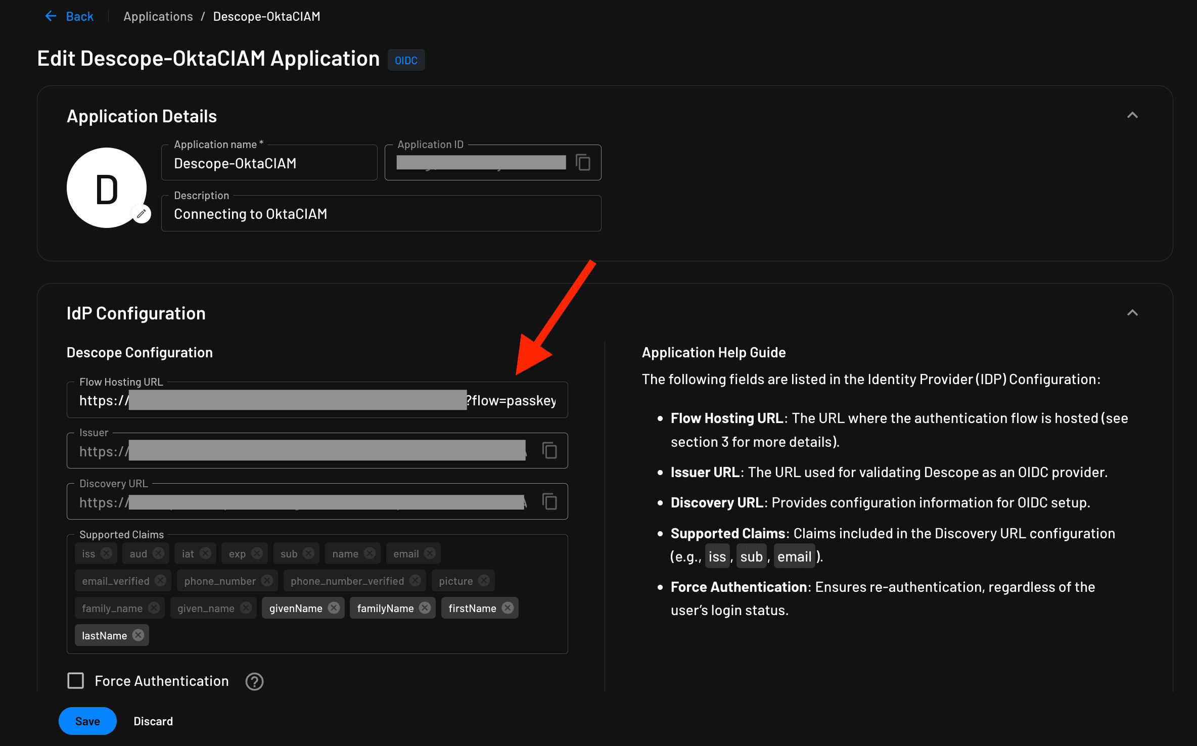 Fig: IdP configuration in Descope