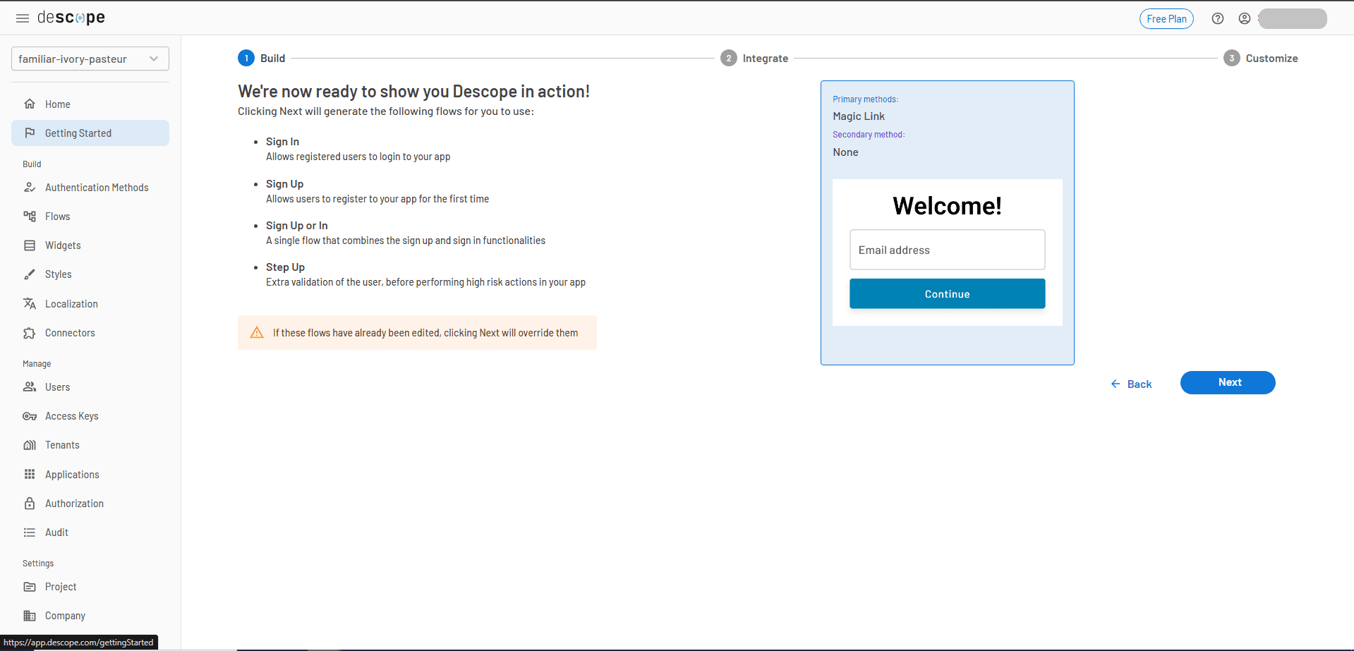 React magic link blog onboarding wizard 3