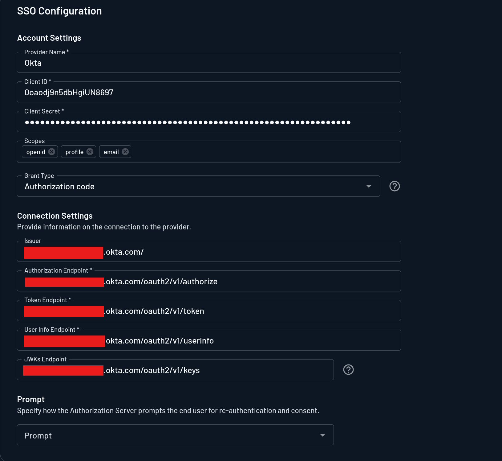 Fig: The connection details