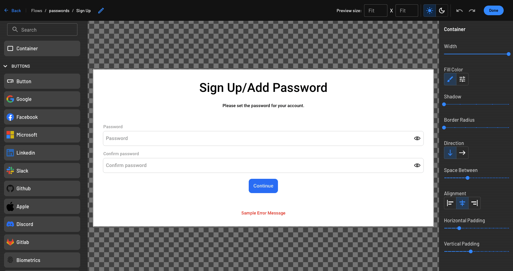 Password Screen Customization