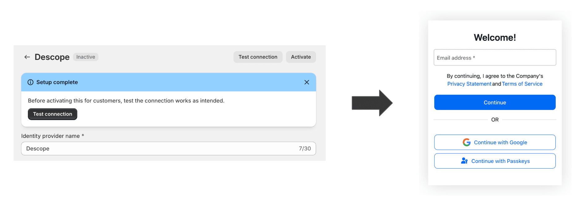 Fig: Testing the connection