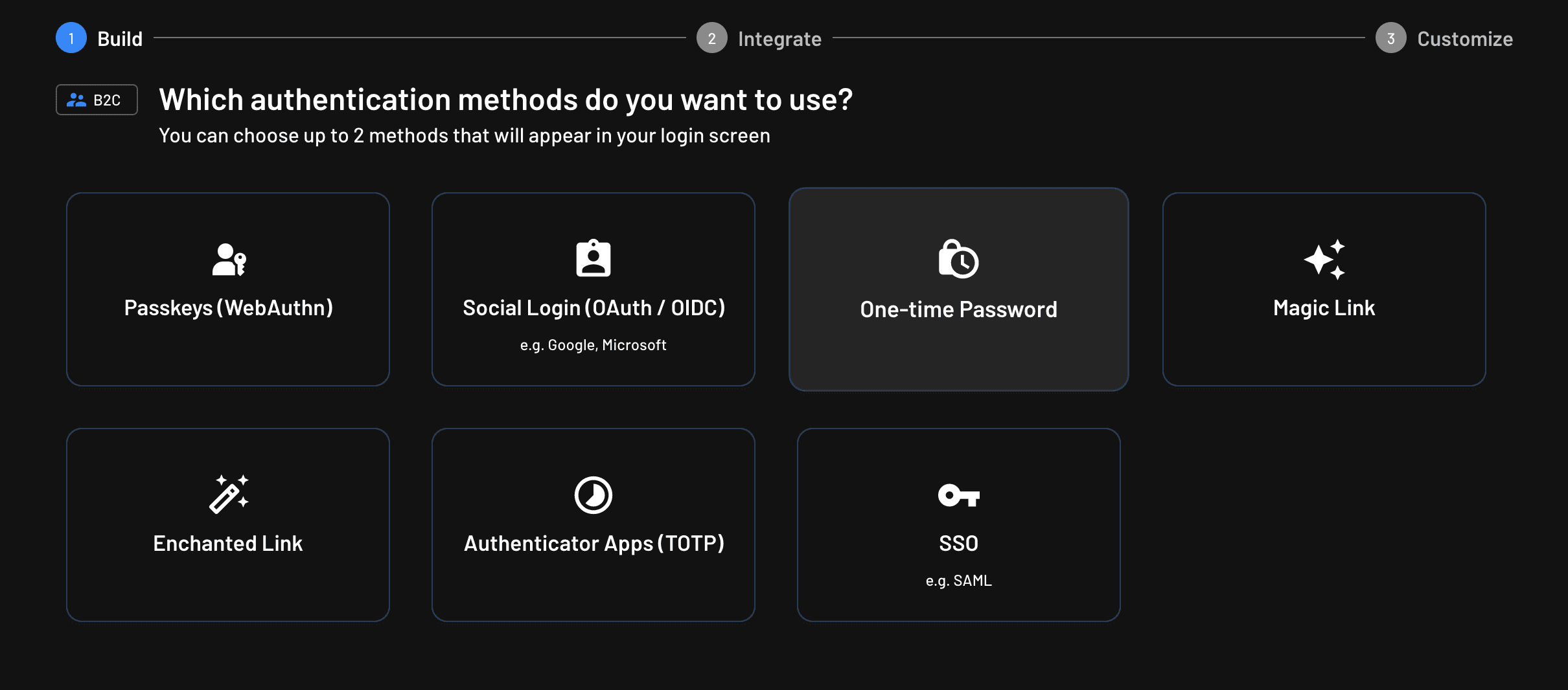Swift tutorial Descope select OTP