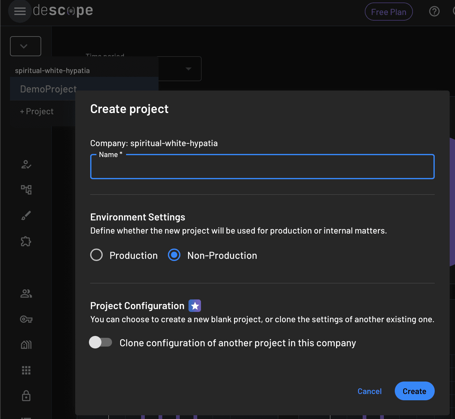 Swift tutorial new Descope project