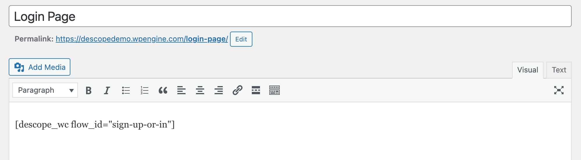 WP Login Page Shortcode (1)