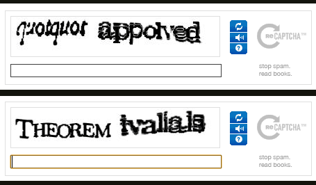 reCAPTCHA text distortion
