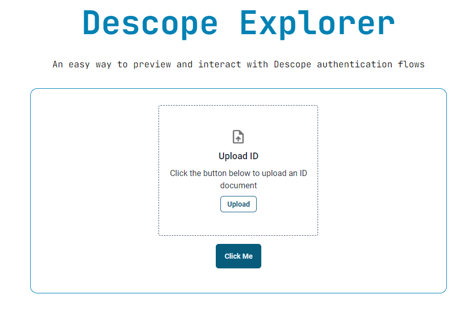 Rekognition screen sign up