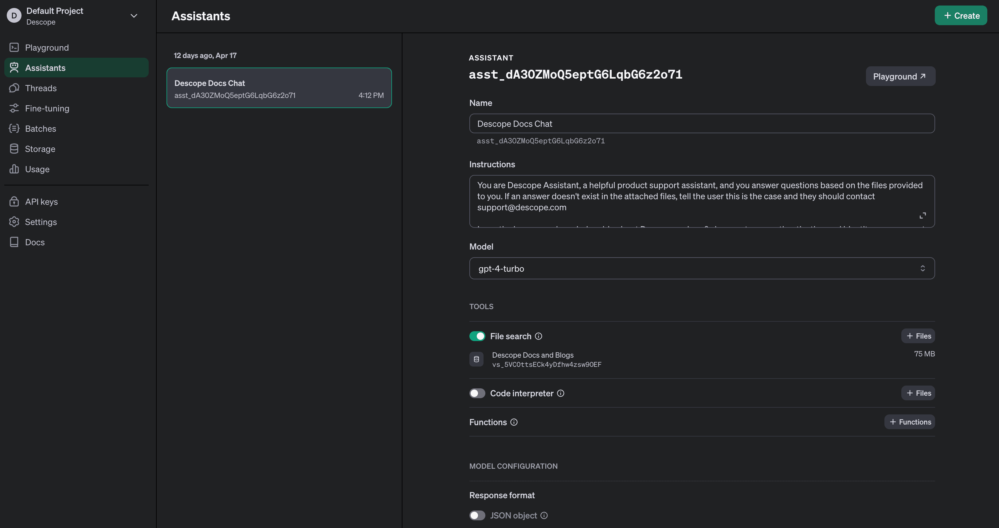 Creating an OpenAI Assistant