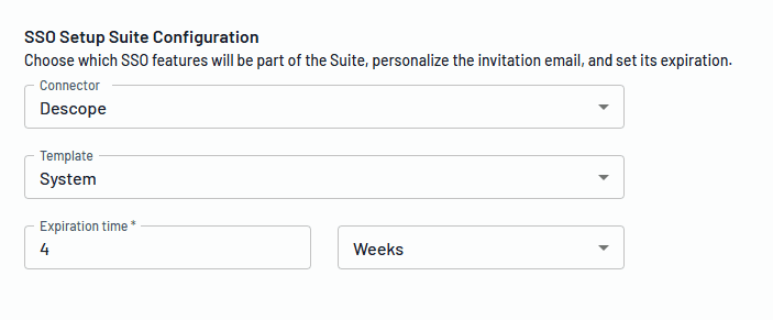 SSO Setup Suite configuration settings
