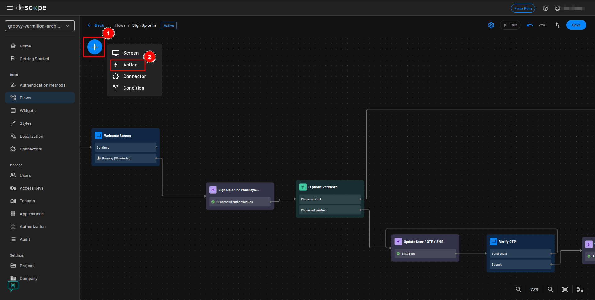 Descope react native flows email OTP add