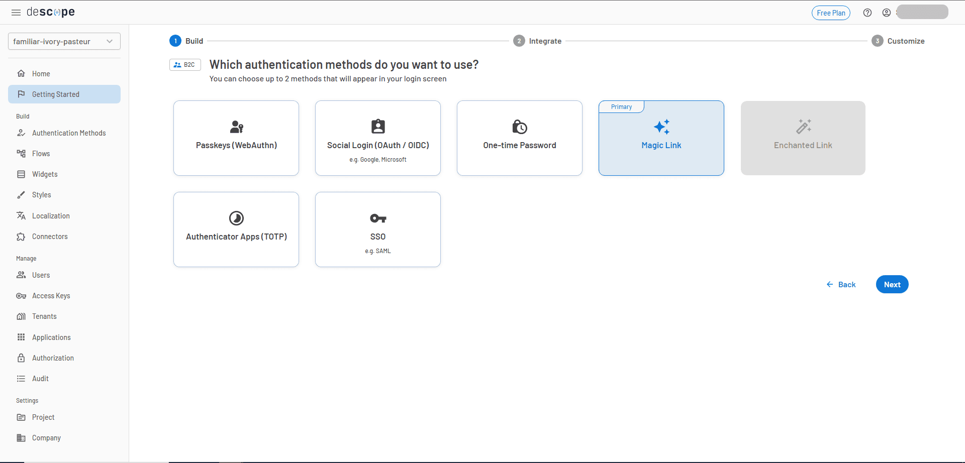 React magic link blog onboarding wizard 2