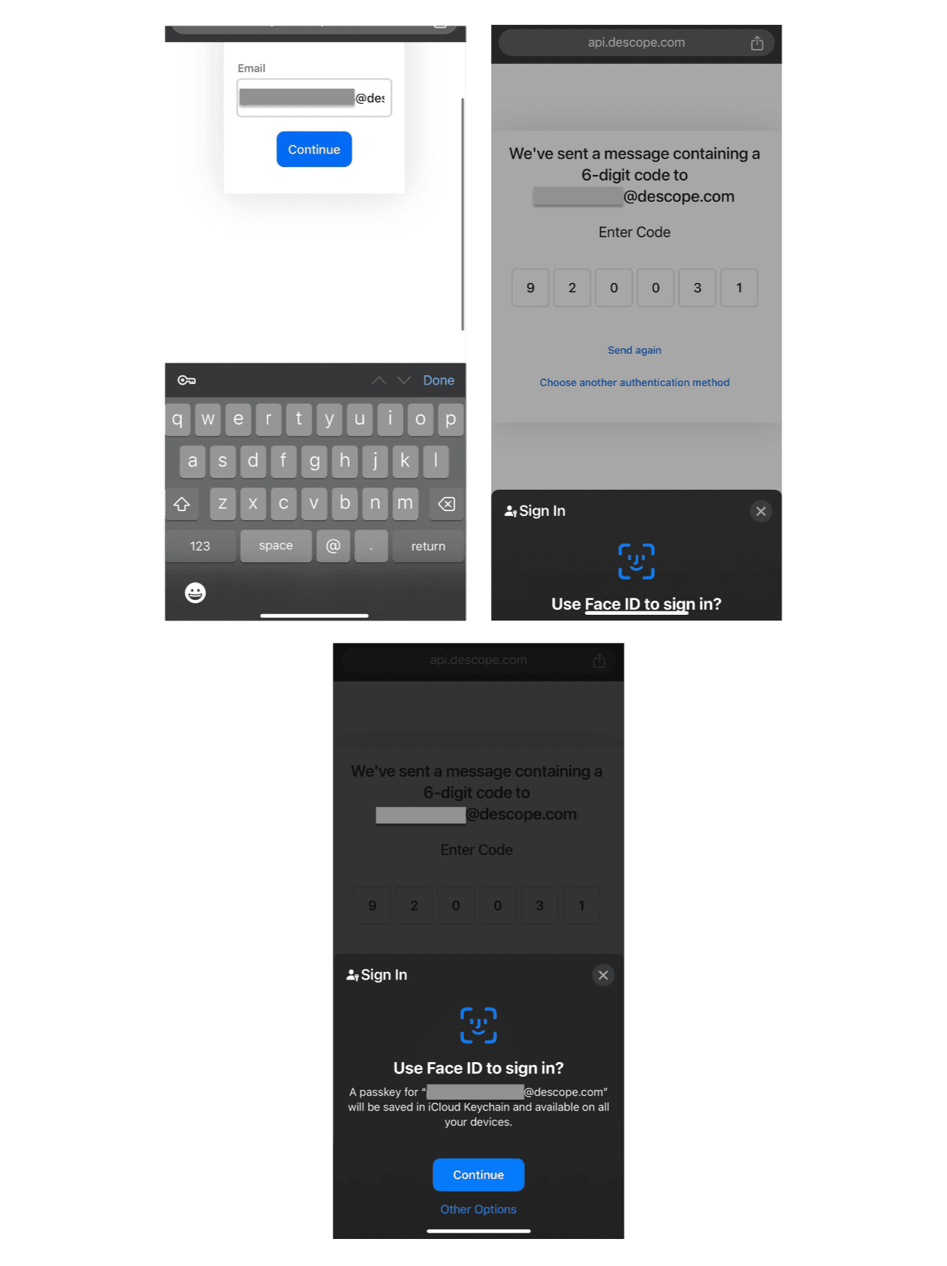 Fig: Cross-device passkeys browser flow