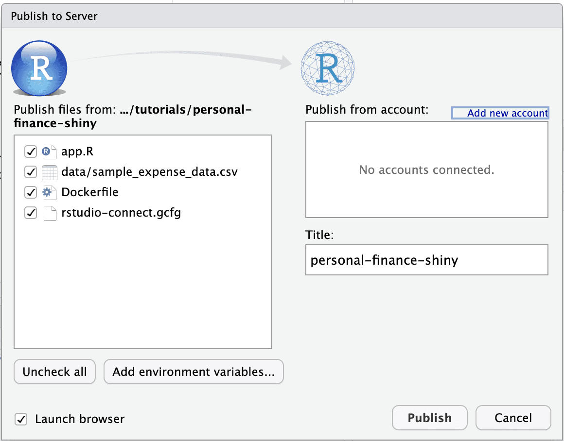 Fig: Publish Shiny app