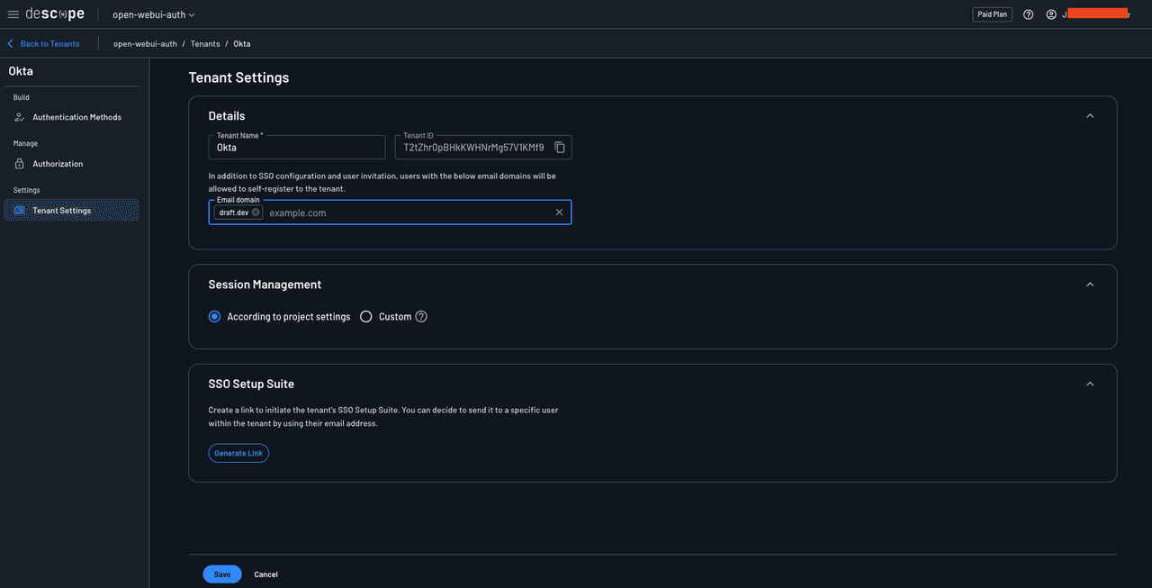 Fig: Adding an email domain