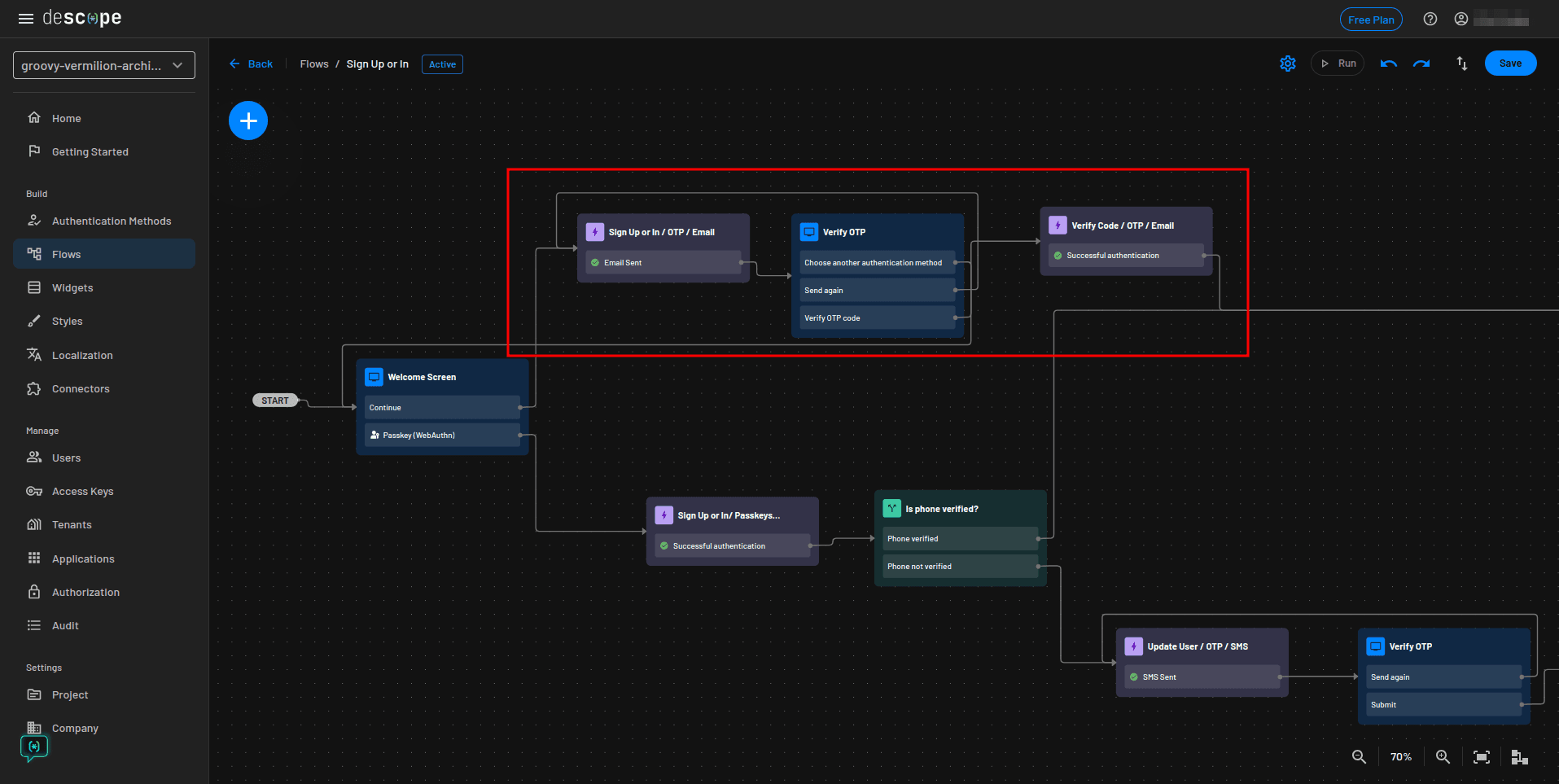 Descope react native flows email OTP add 2