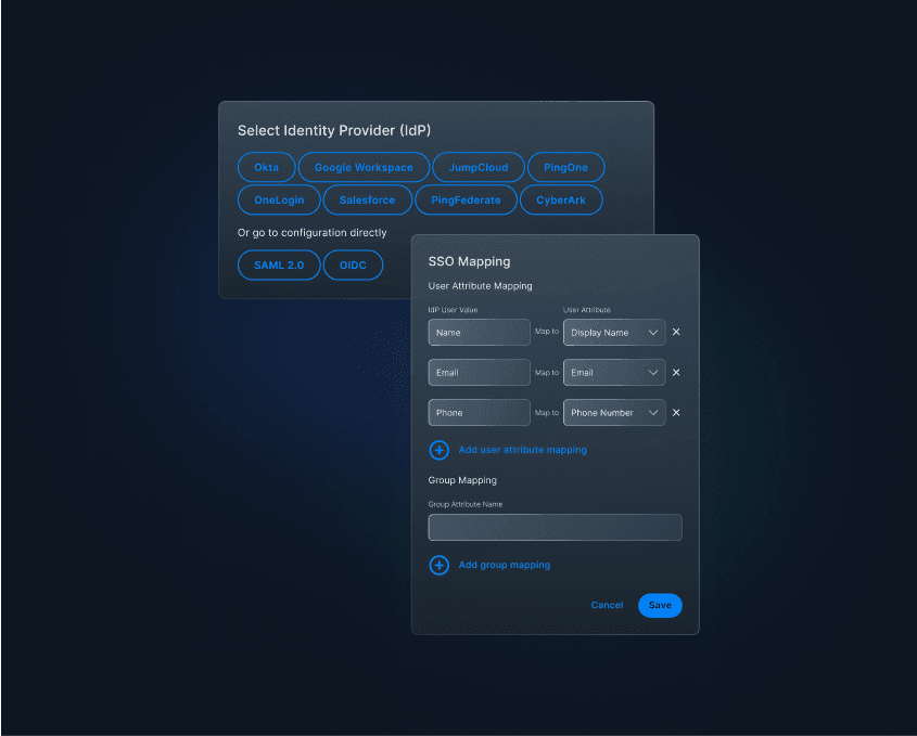 SSO self-service configuration