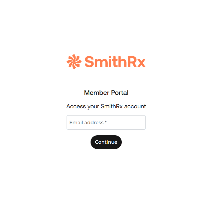 SmithRx Login Screen