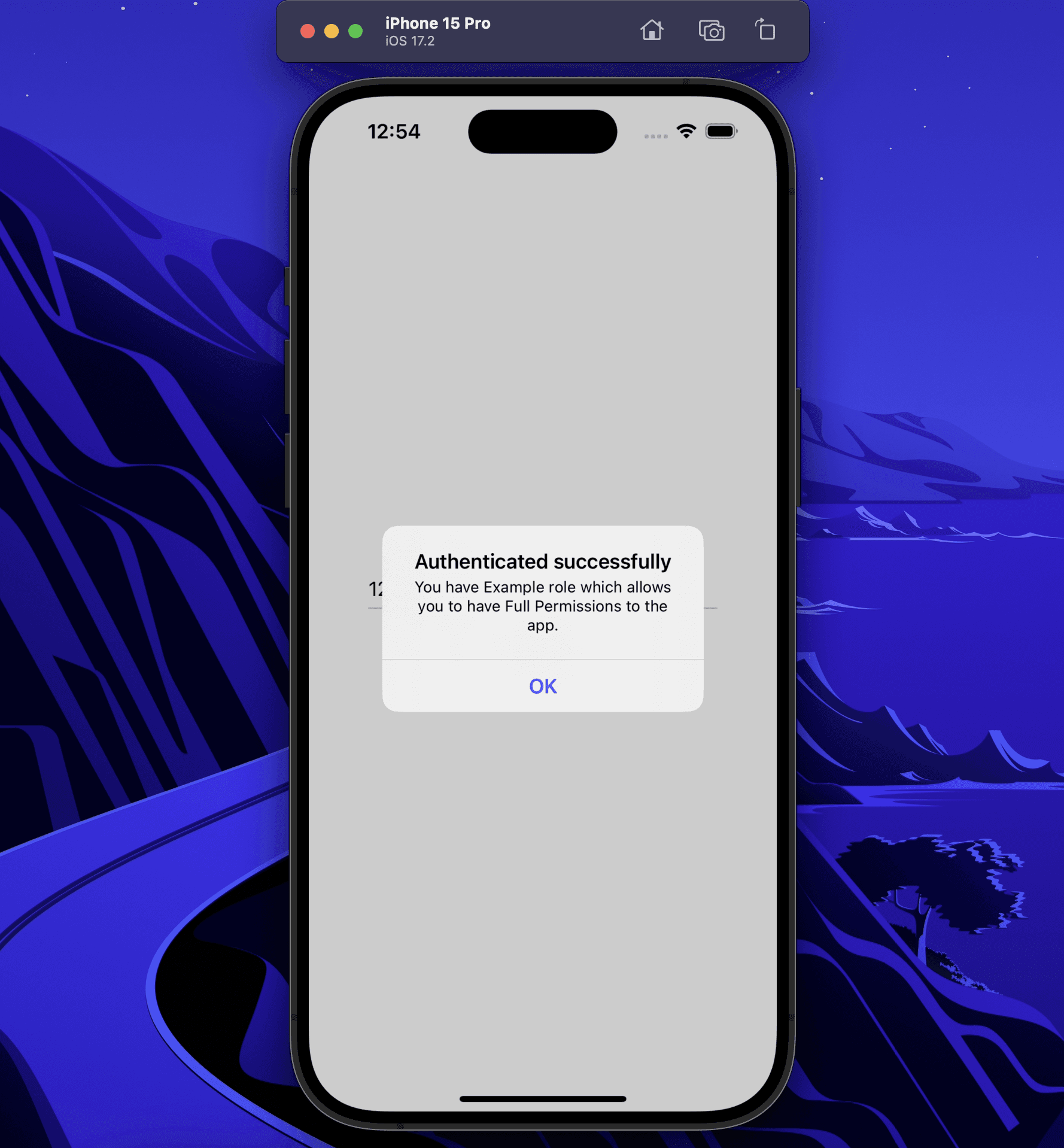 Swift tutorial Descope successful auth