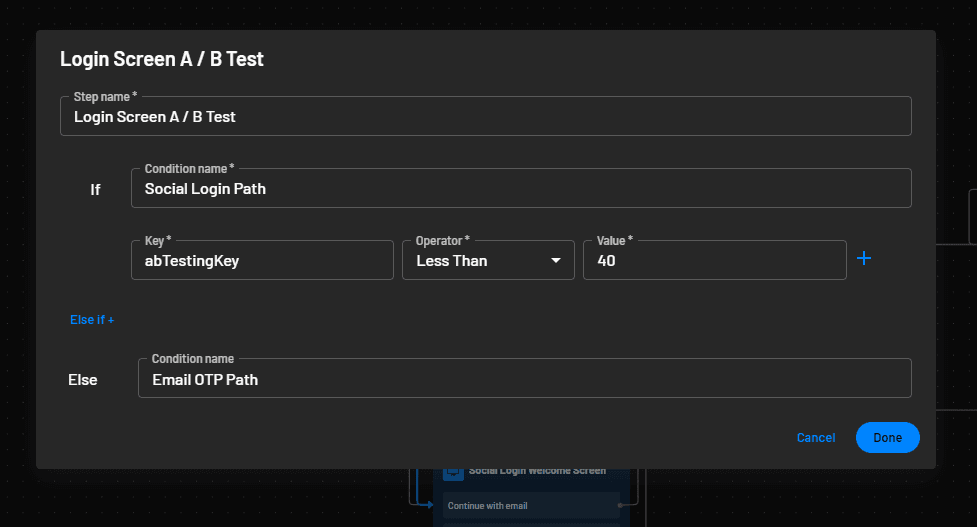 AB Test Conditional Step